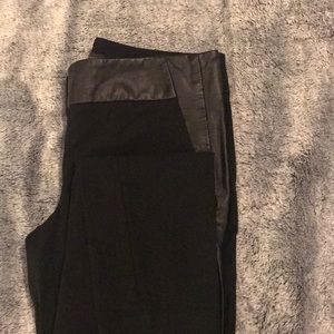 Leather trim exact stretch pants!